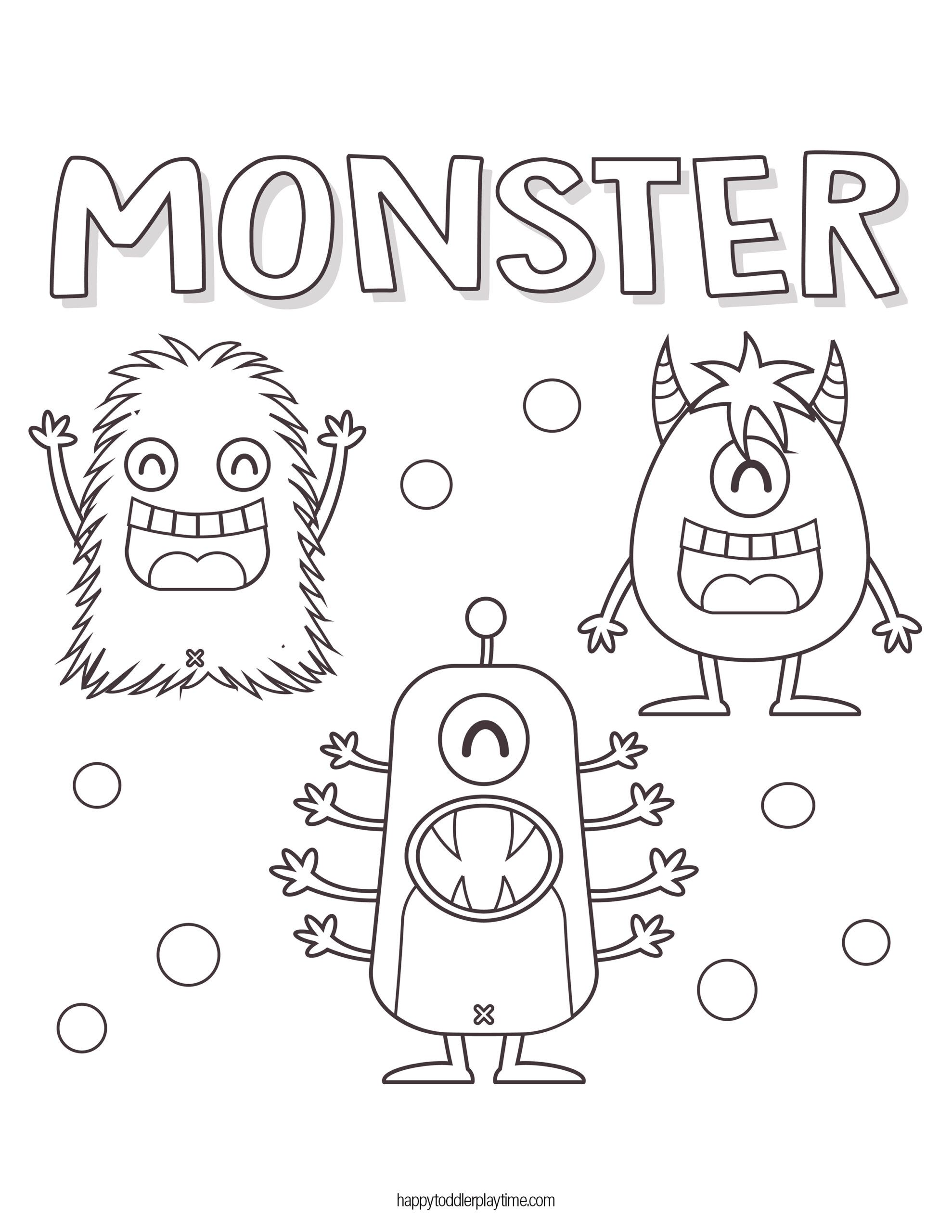 Monster coloring pages for kids