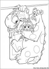 Monsters inc coloring pages on coloring