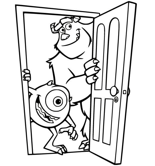 Monsters inc coloring pages printable for free download