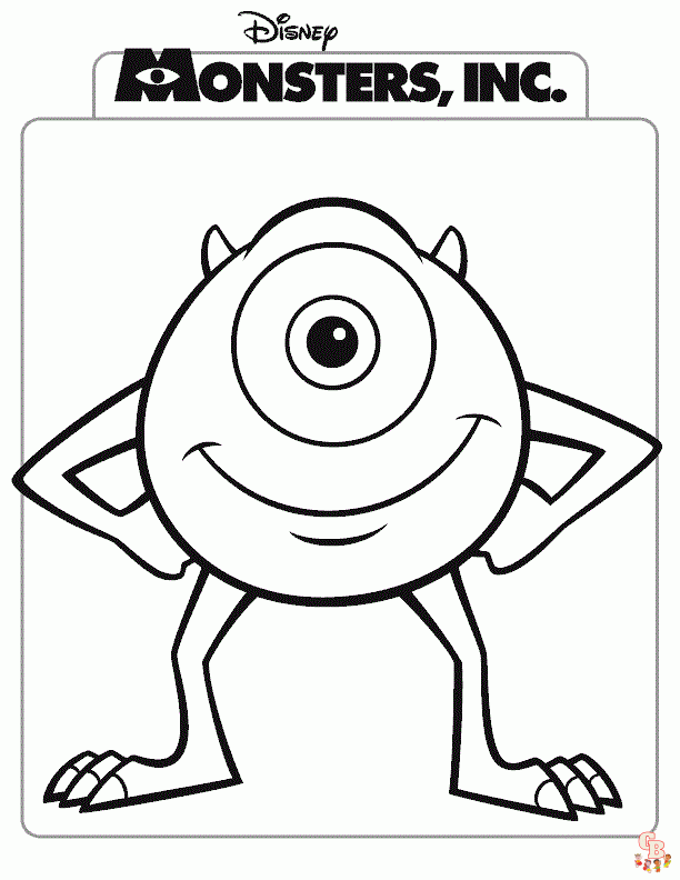 Monsters inc coloring pages bring the movie to life with creative