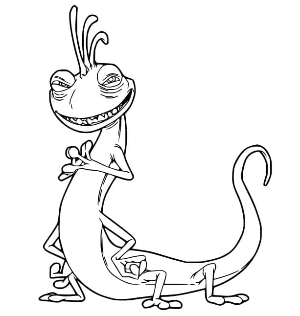 Monsters inc randall coloring page