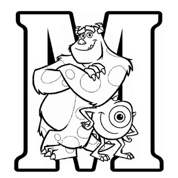 Monster inc coloring pages cute coloring book for kids pages instant download