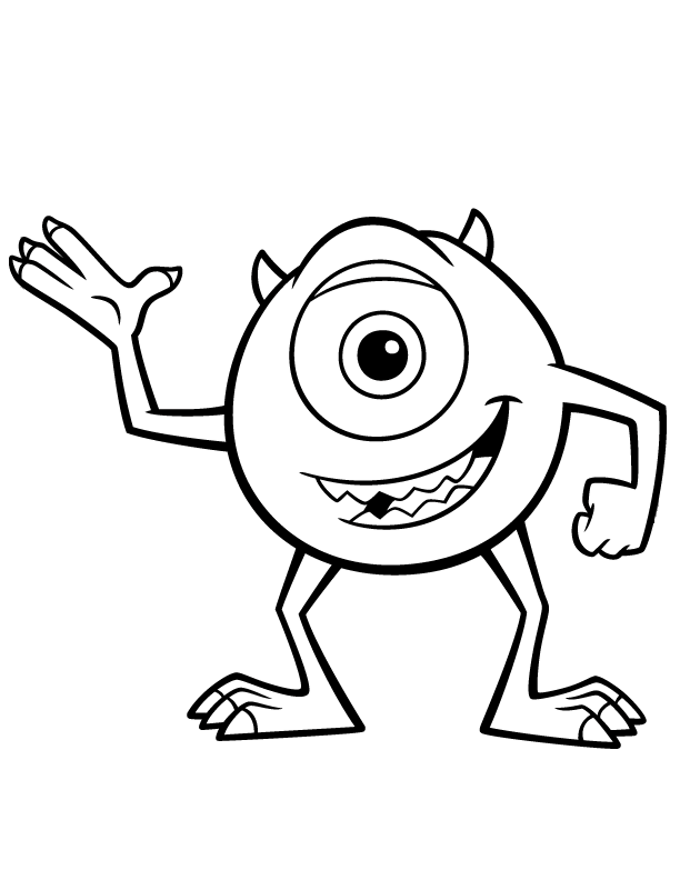 Kids under monsters inc coloring pages
