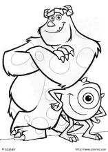 Monsters inc coloring pages on coloring