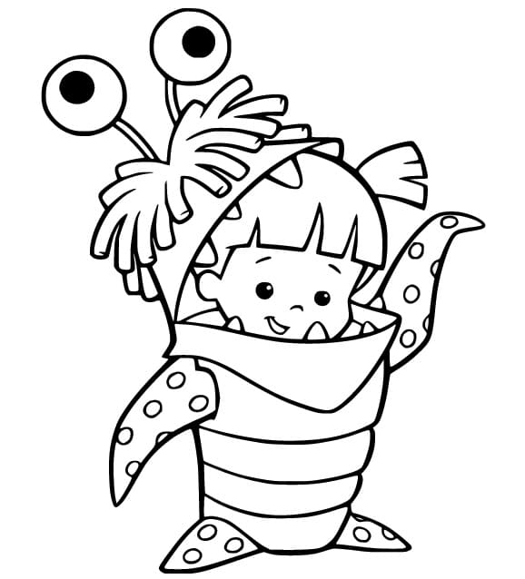 Boo from monsters inc coloring page