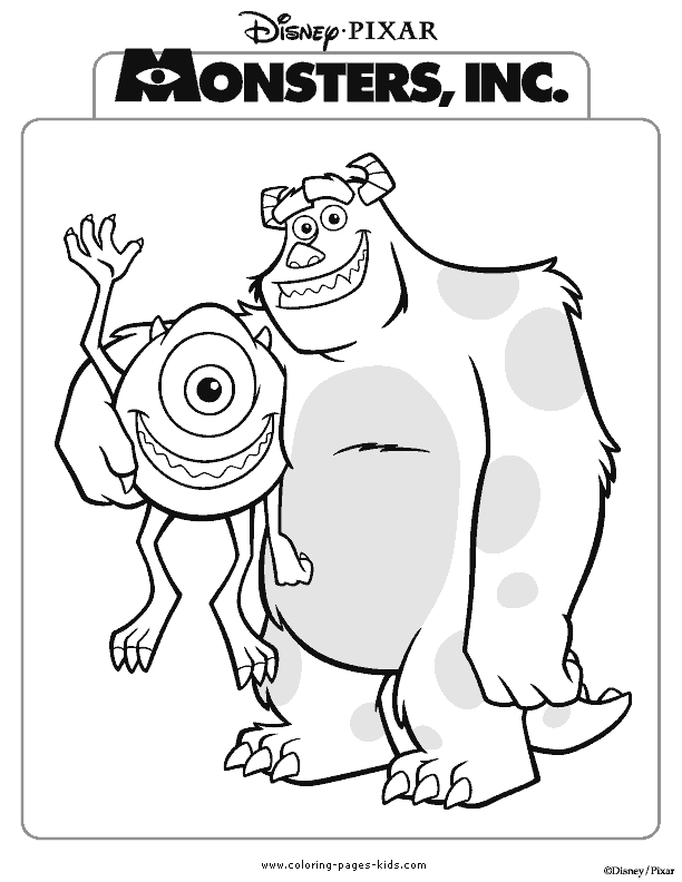 Monsters inc coloring pages