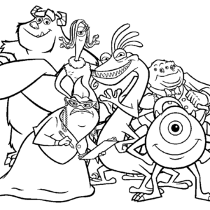 Monsters inc coloring pages printable for free download