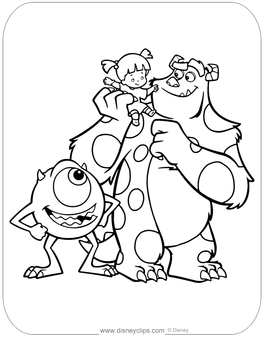 Monsters inc coloring pages