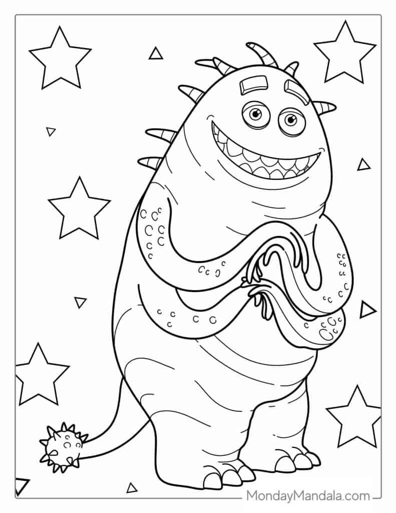 Monsters inc coloring pages free pdf printables