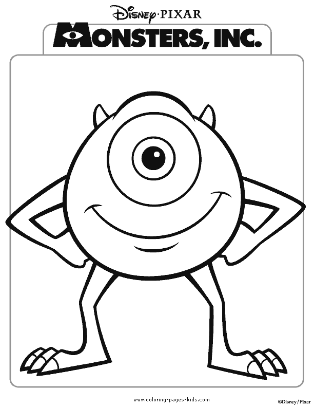 Monsters inc coloring pages