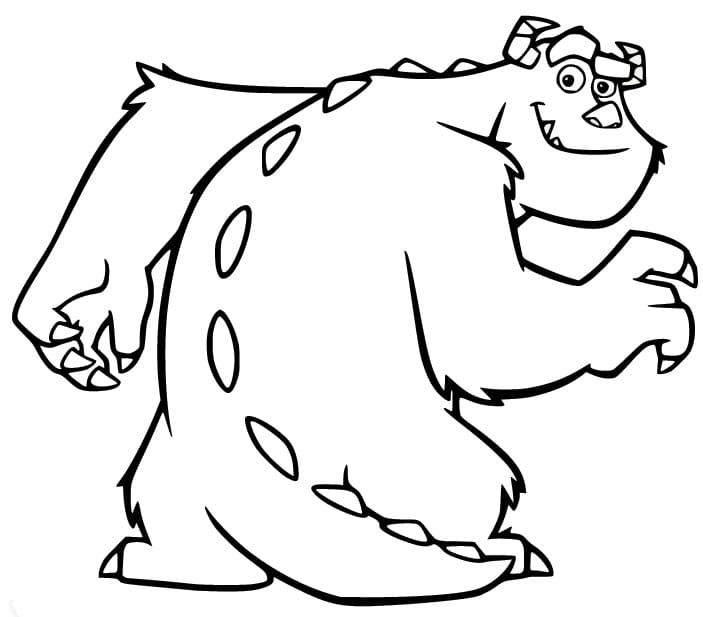 Monsters inc sulley coloring page