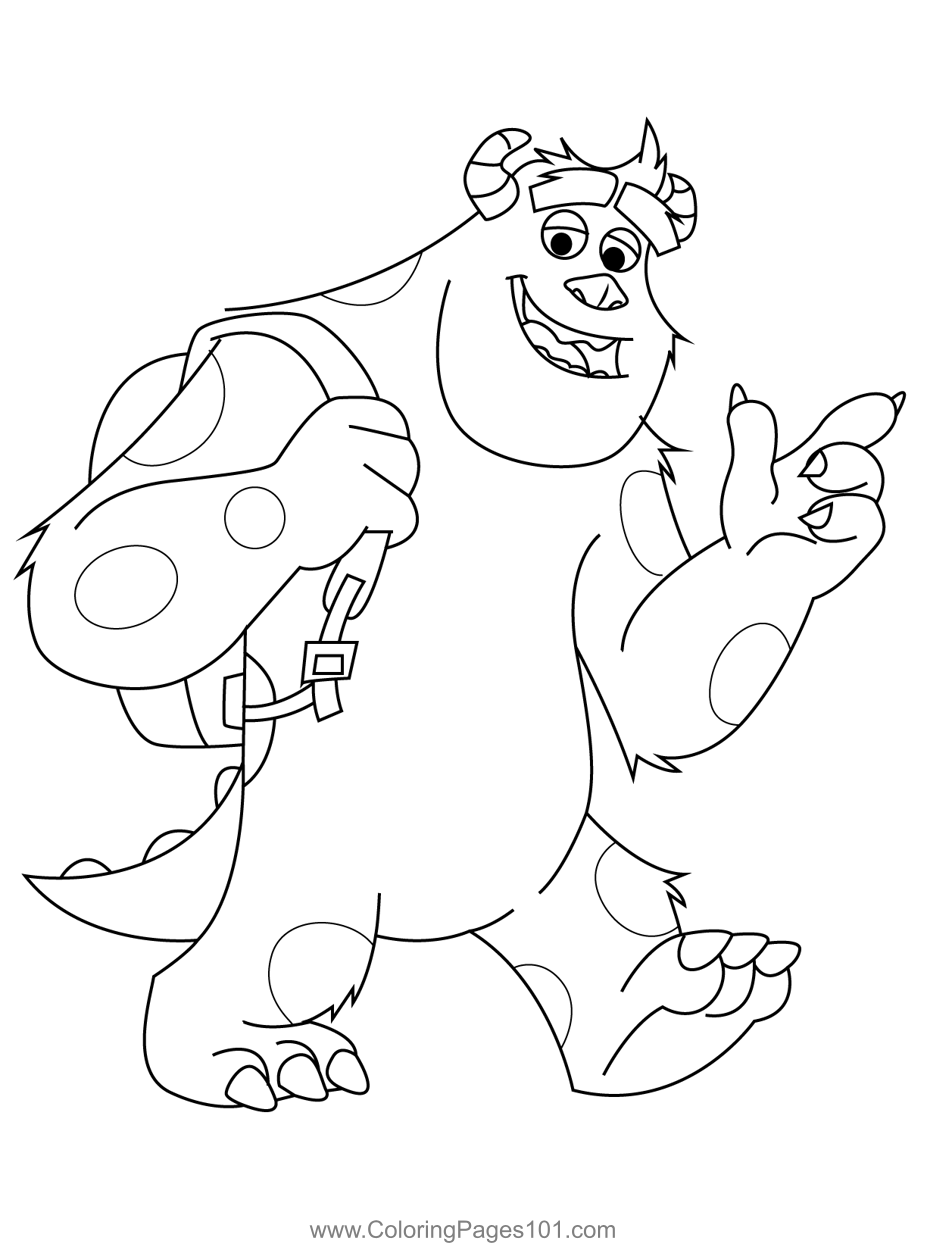 Monsters inc coloring page for kids