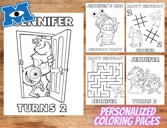 Monsters inc coloring pages monsters inc party favors