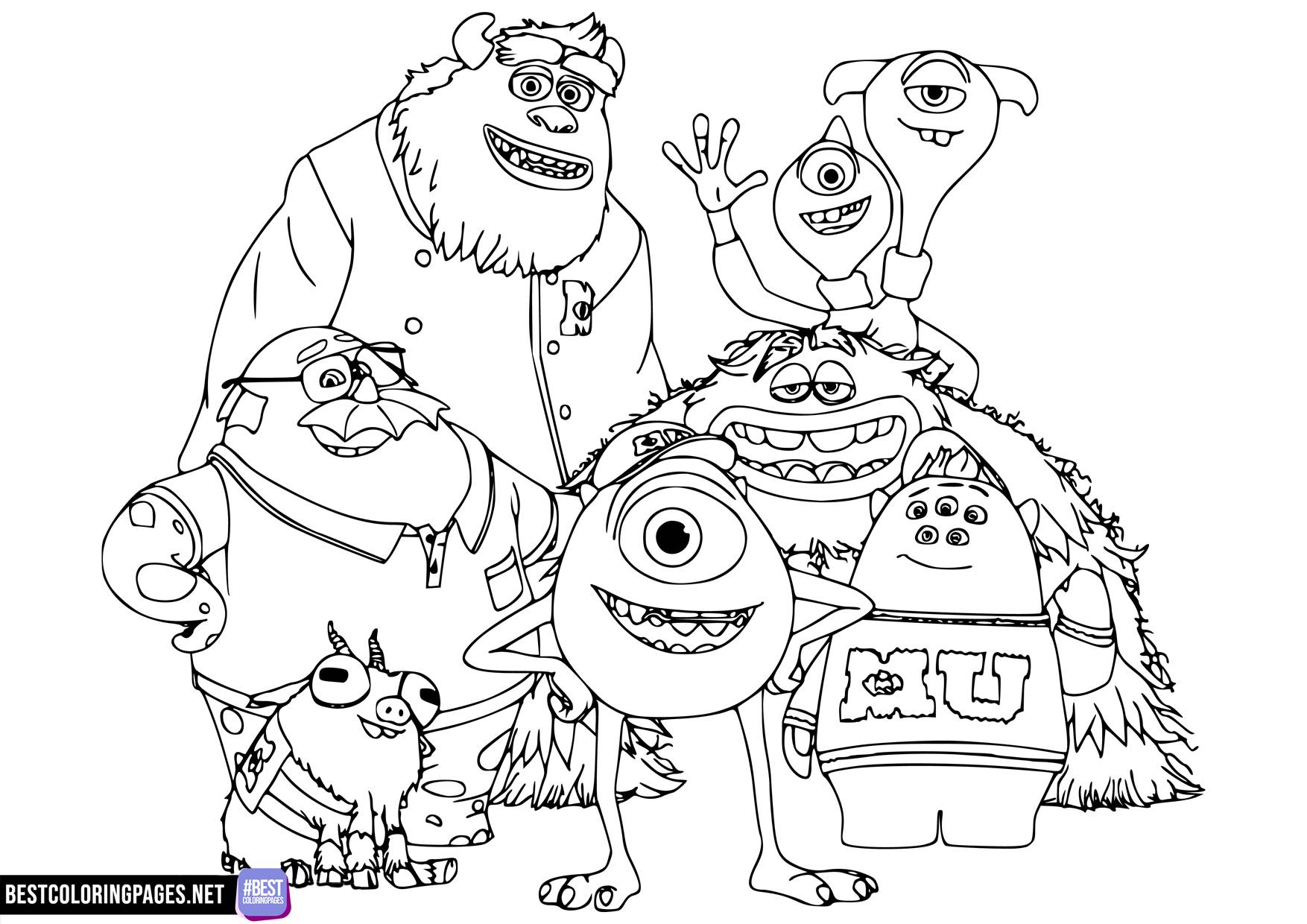 Monsters inc coloring pages