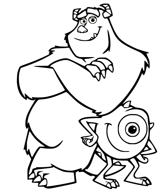 Monsters inc coloring pages printable for free download