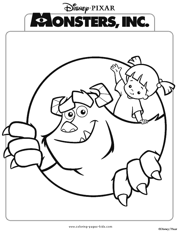 Monsters inc coloring pages