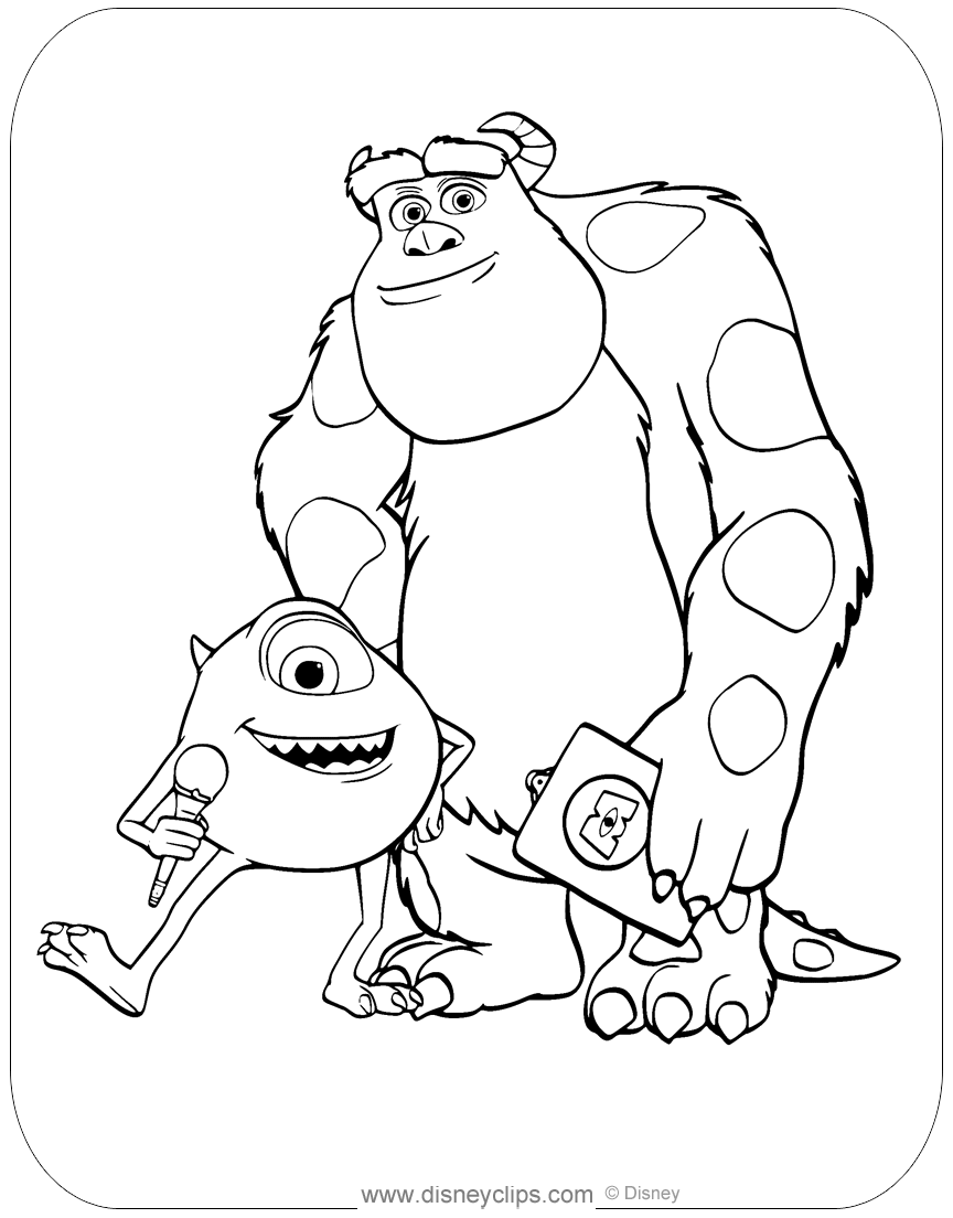 Monsters inc coloring pages