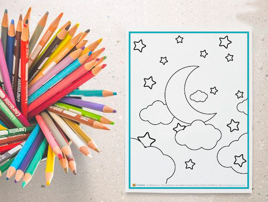 Moon coloring page