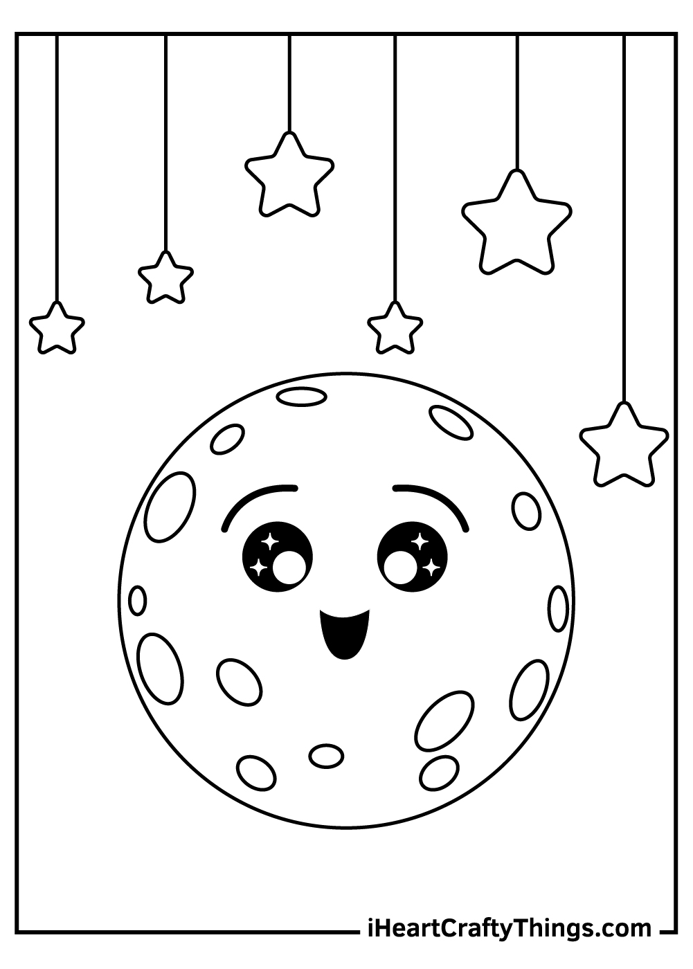 Moon coloring pages free printables