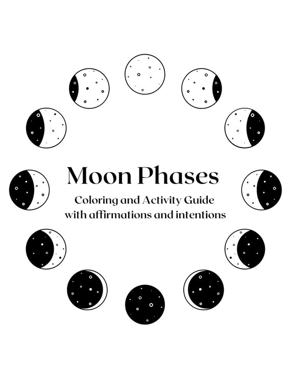 Preschool moon worksheets lunar cycle moon phases witchcraft for kids homeschool toddler printables coloring pages digitals