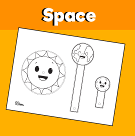 Sun earth and moon coloring page â minutes of quality time