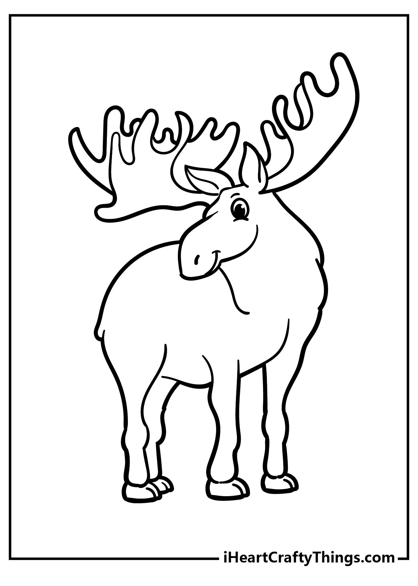 Moose coloring pages free printables