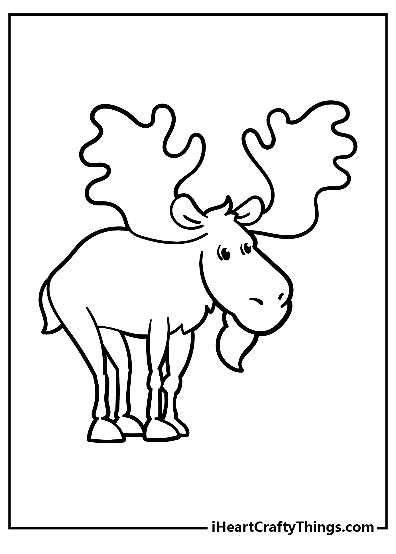 Moose coloring pages free printables