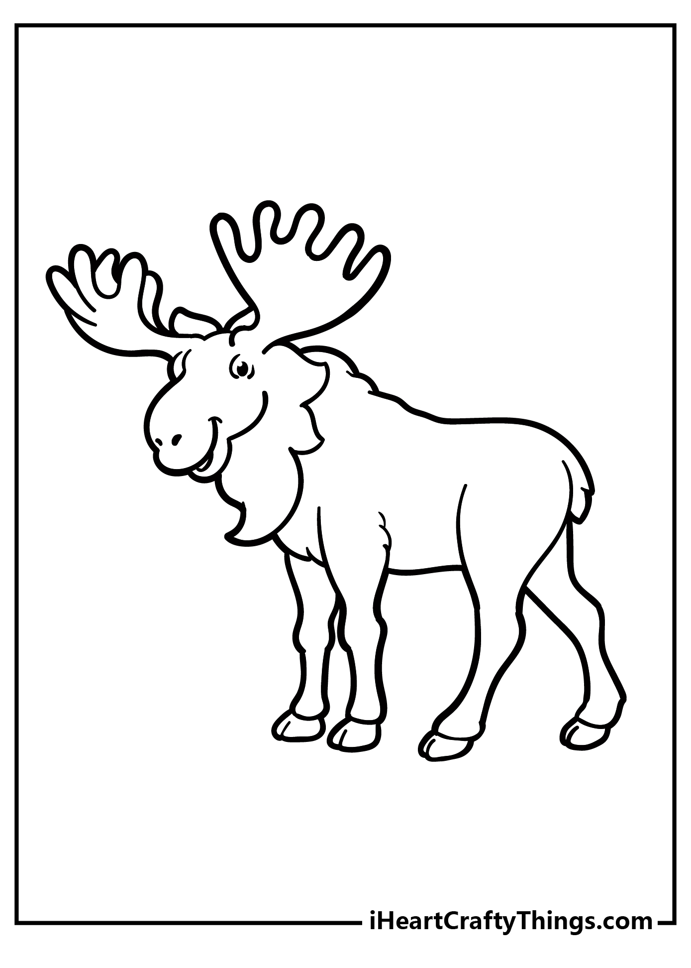 Moose coloring pages free printables