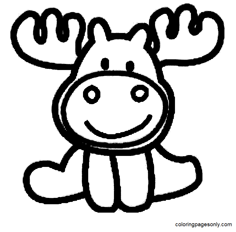 Moose coloring pages printable for free download