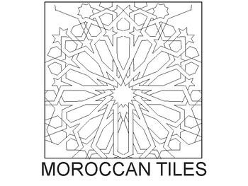 Moroccan tiles coloring pages morocco flag template tpt