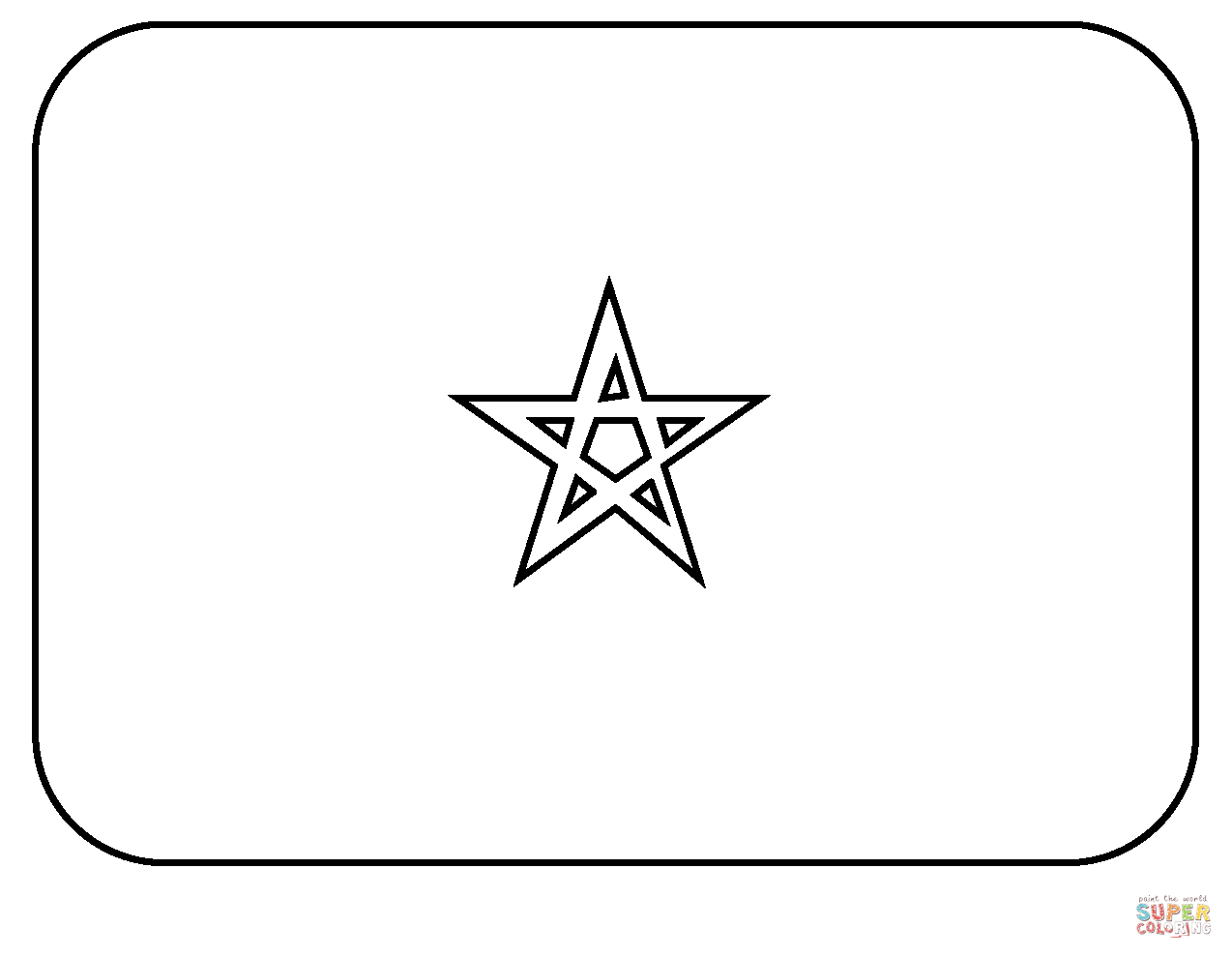 Flag of morocco emoji coloring page free printable coloring pages