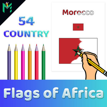 Flags of africa coloring pages for kids printable pdf by medelwardi