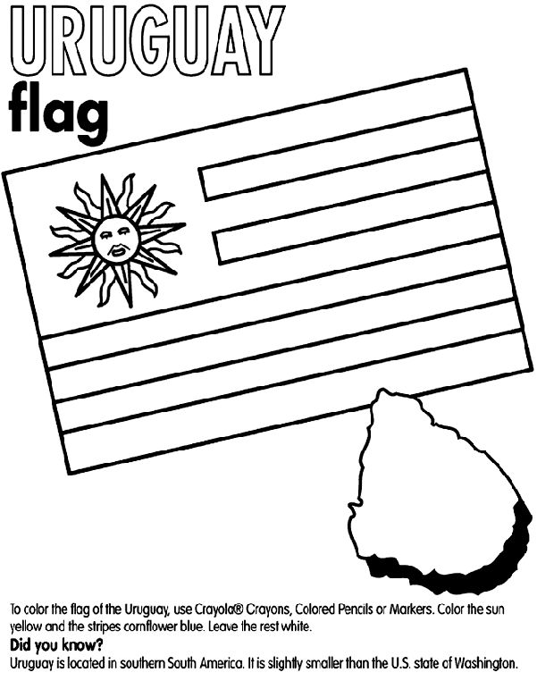 Uruguay on crayola flag coloring pages american flag coloring page coloring pages