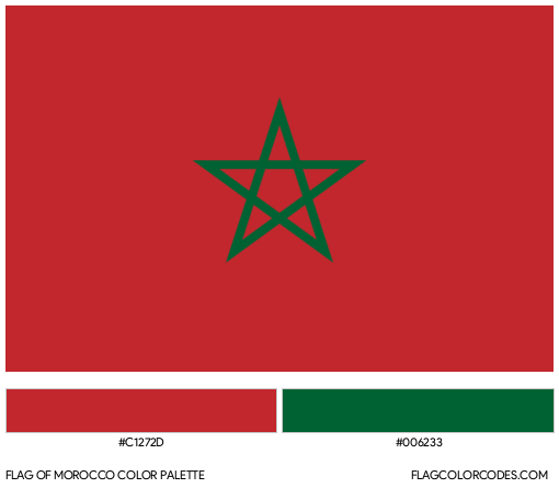 Morocco flag color codes