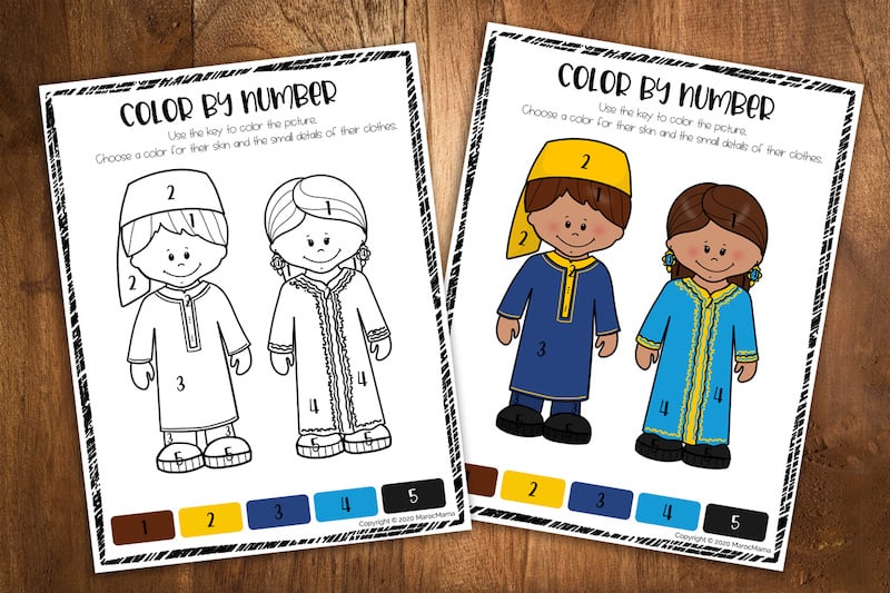 Fun morocco coloring pages for kids