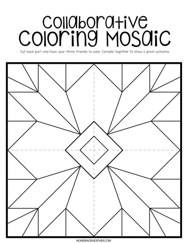 Free mosaic flower coloring pages homemade heather