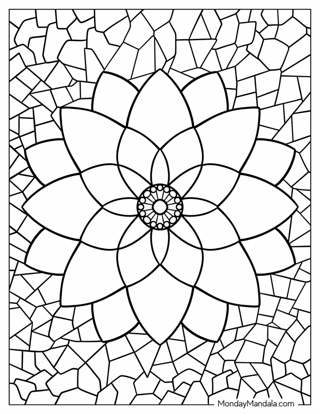 Mosaic coloring pages free pdf printables