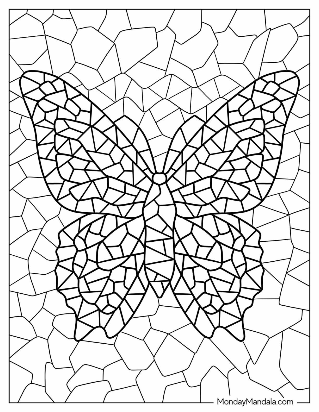 Mosaic coloring pages free pdf printables