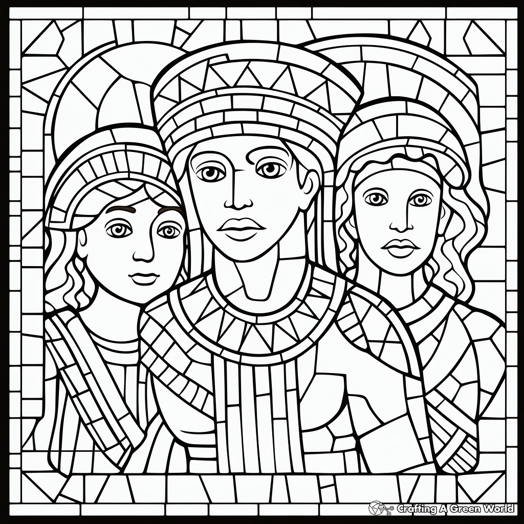 Mosiac coloring pages