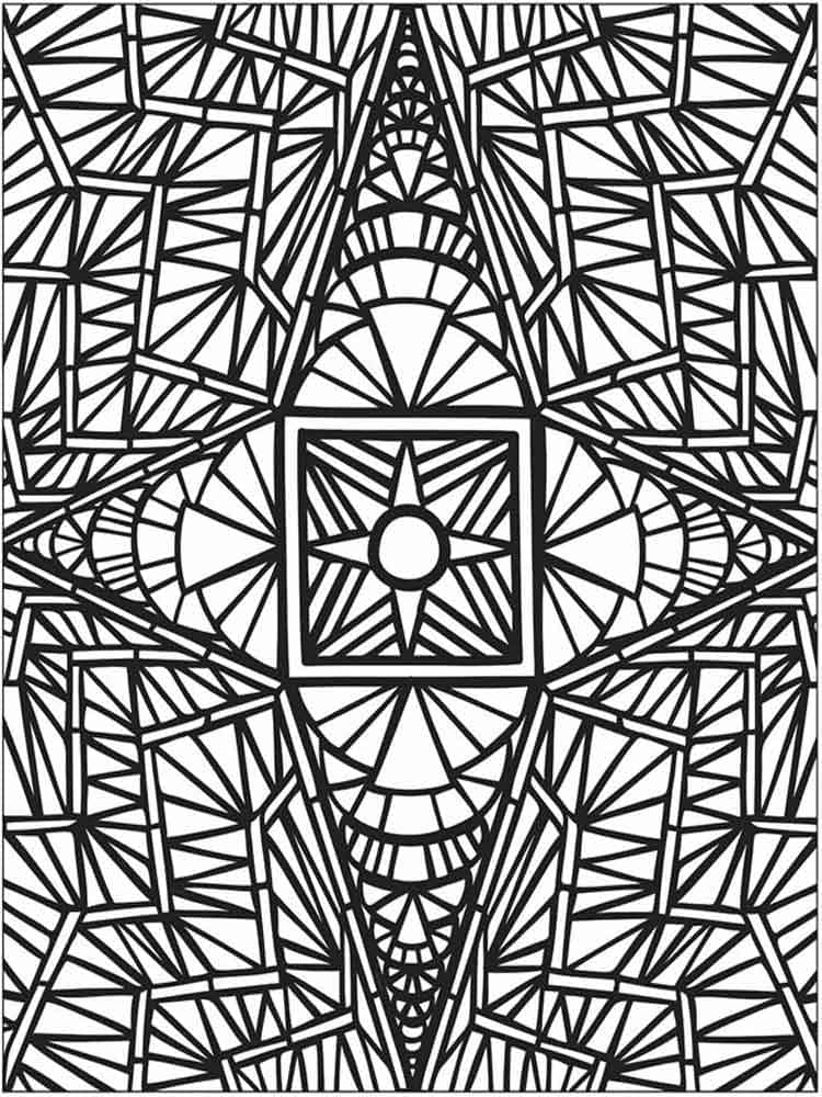 Mosaic printable coloring page