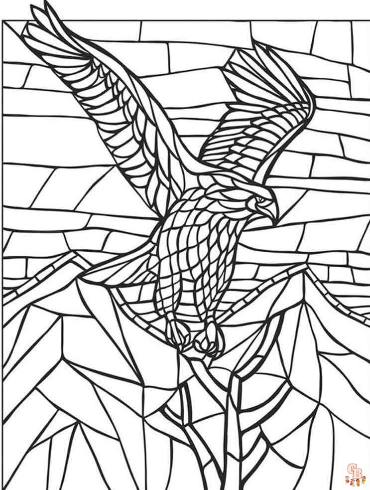 Printable mosaic coloring pages free for kids and adults