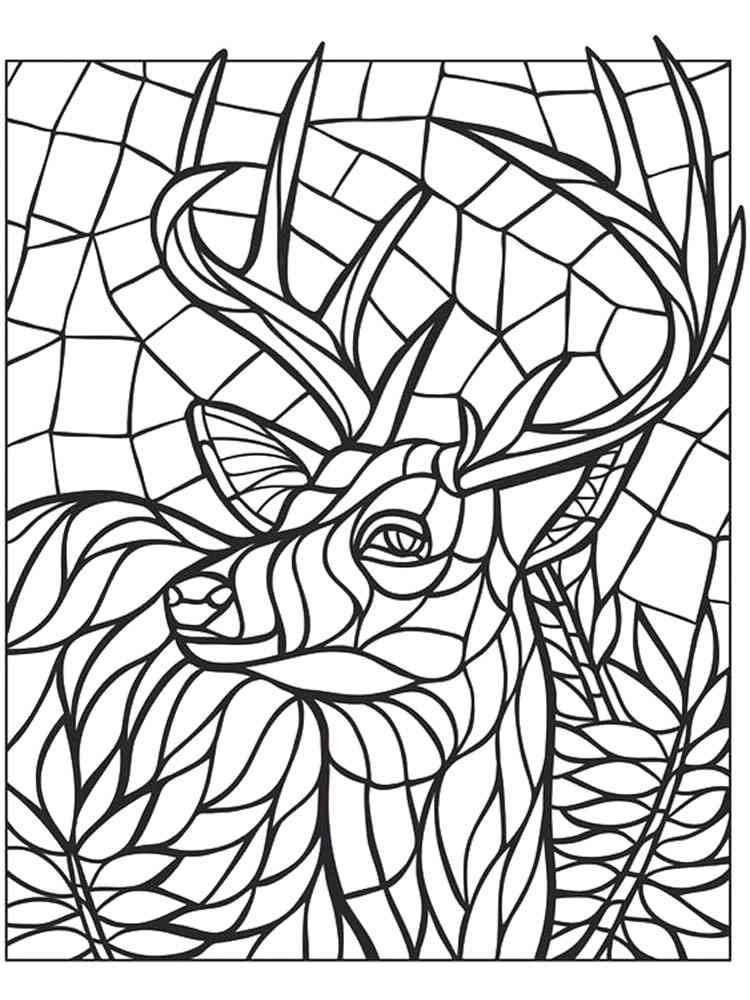 Mosaic coloring pages for adults