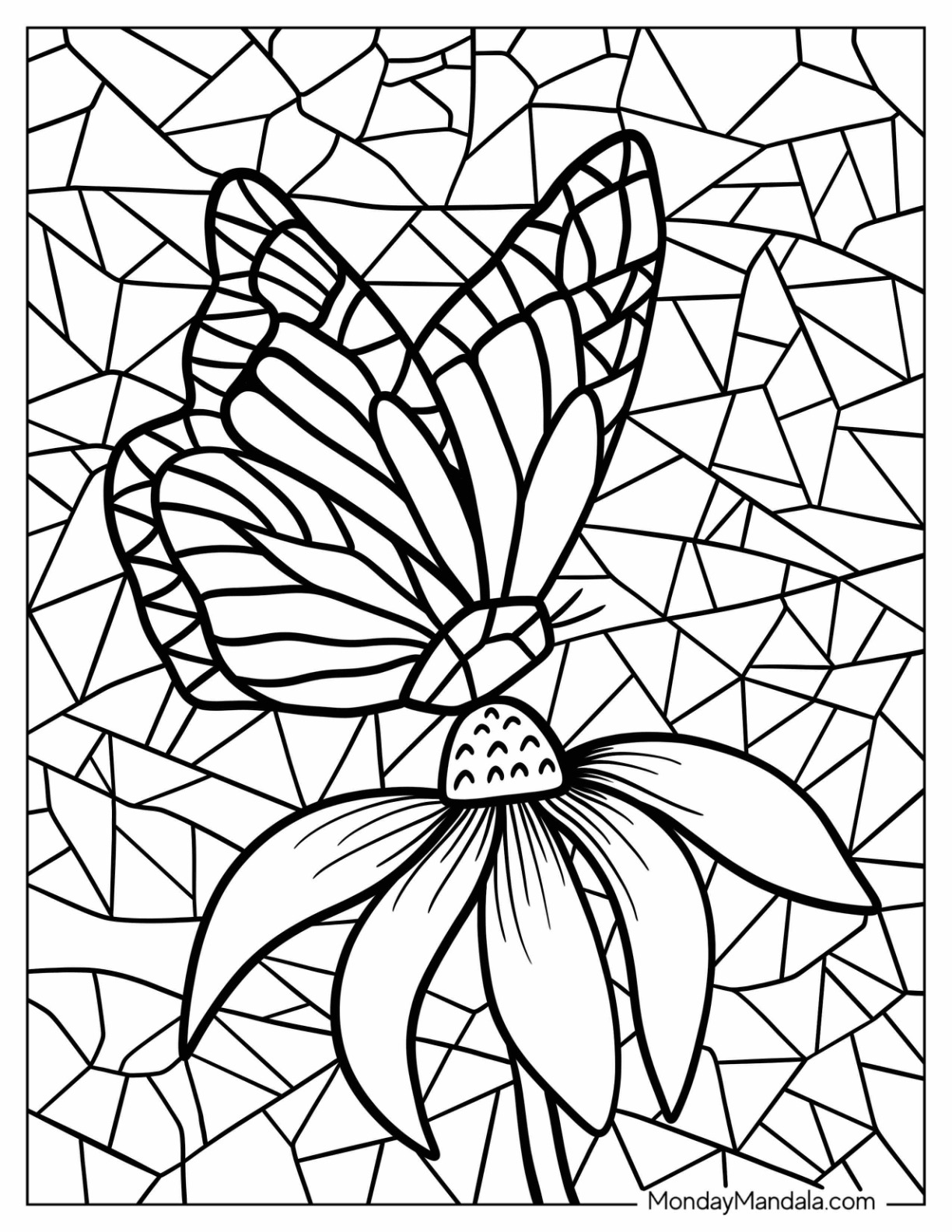 Mosaic coloring pages free pdf printables