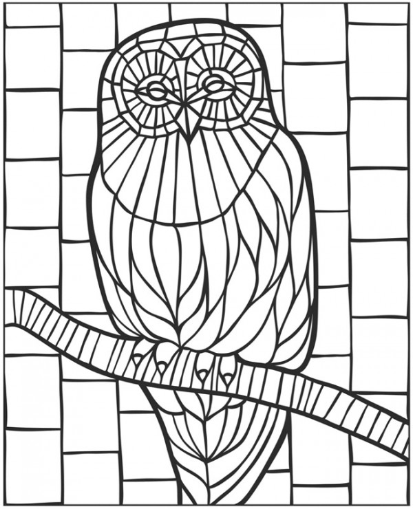 Download free owl coloring page â