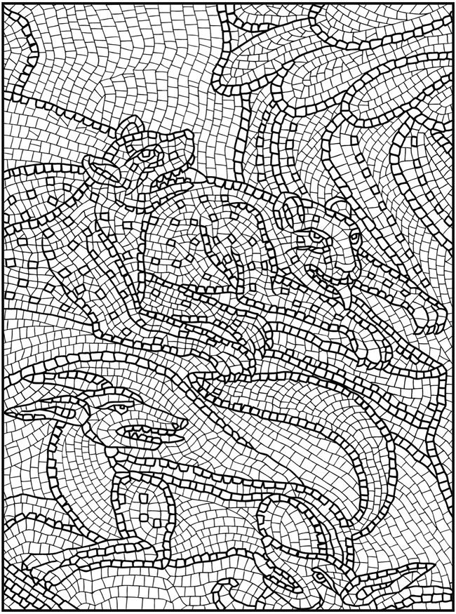 Mosaic coloring books