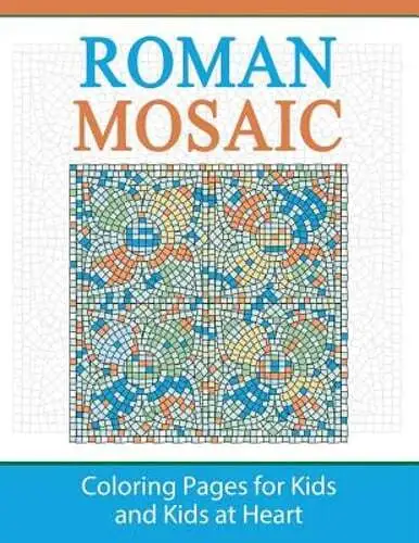 Roman mosaic coloring pages for kids and kids at heart by hands