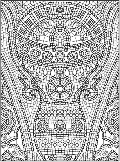 Free printable mosaic coloring pages