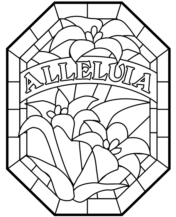 Printable mosaic for coloring for easter