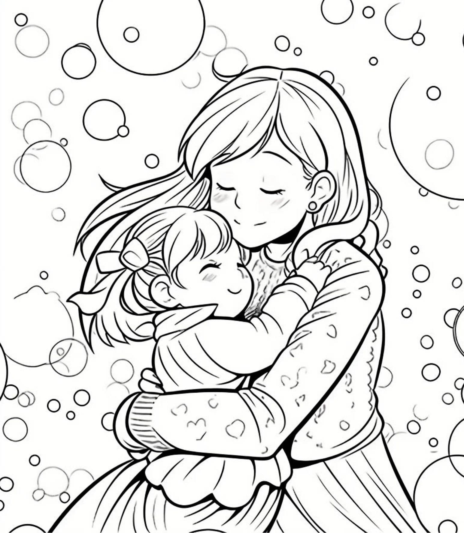 Hearty mothers day coloring pages