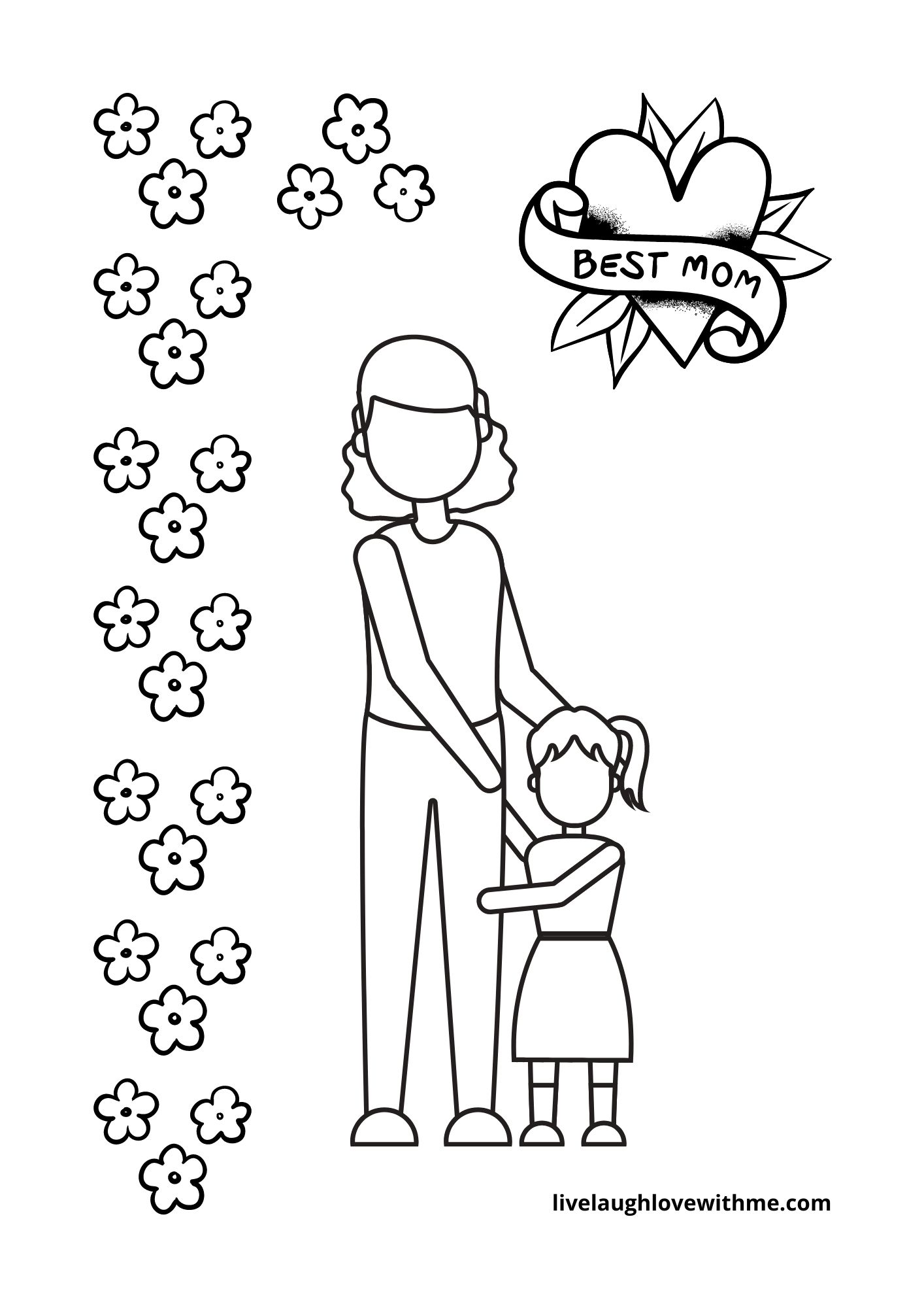 Mothers day coloring pages free printable